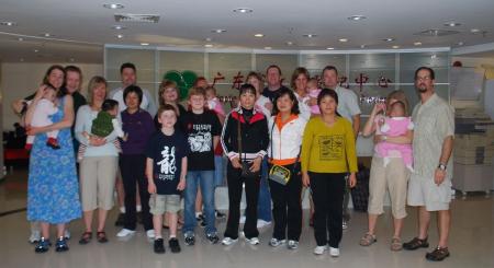 Group photo of all adopting families