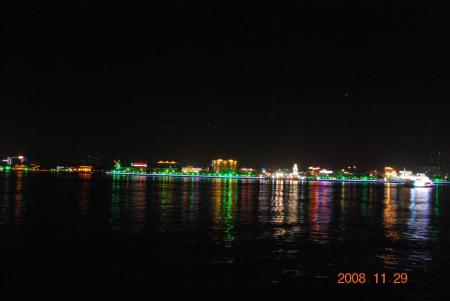 Party boats on the river